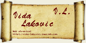 Vida Laković vizit kartica